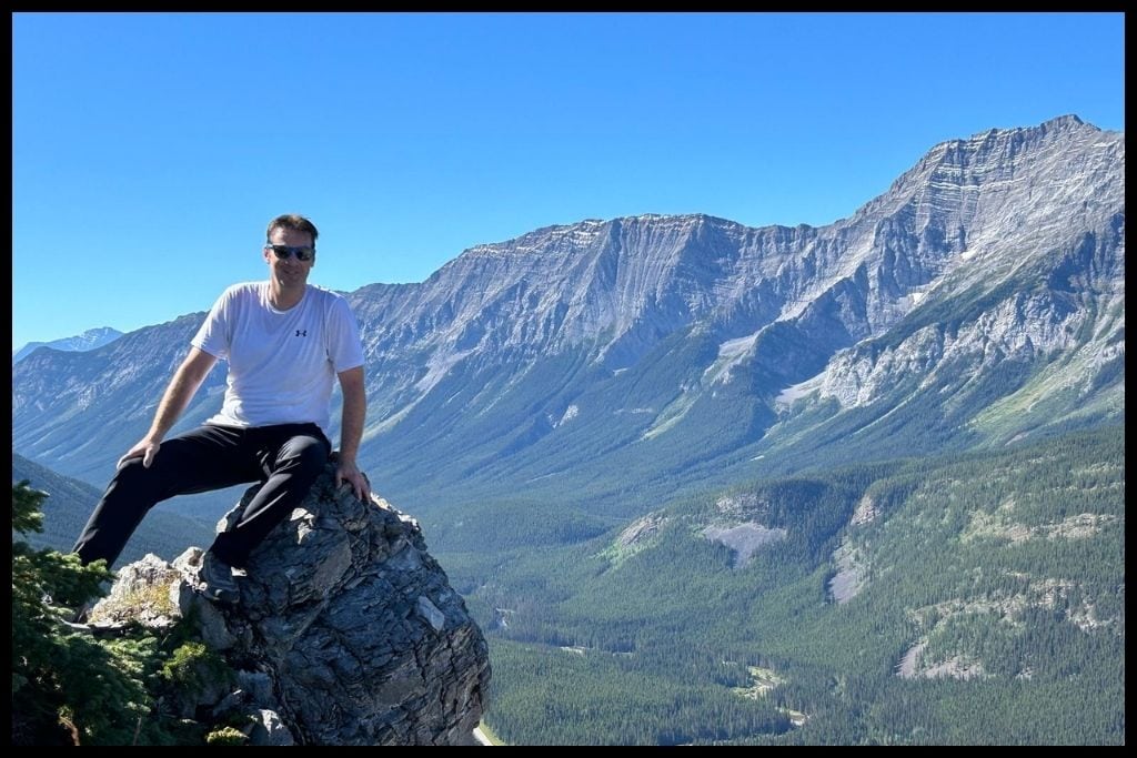 An image showing someone hiking in Kananaskis.