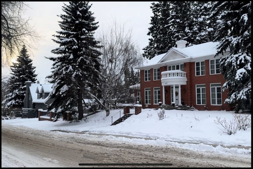 A Calgary home in a residential neighbourhood after a heavy snowfall.