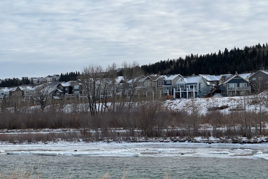 The Bow River in Cochrane AB.