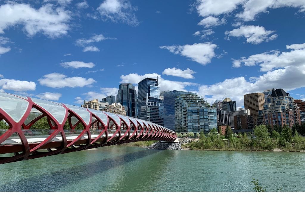 An image of Peace Bridge in Calgary, Alberta.