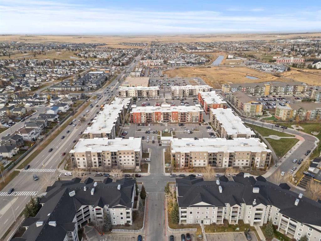 An aerial view of Airdrie AB.