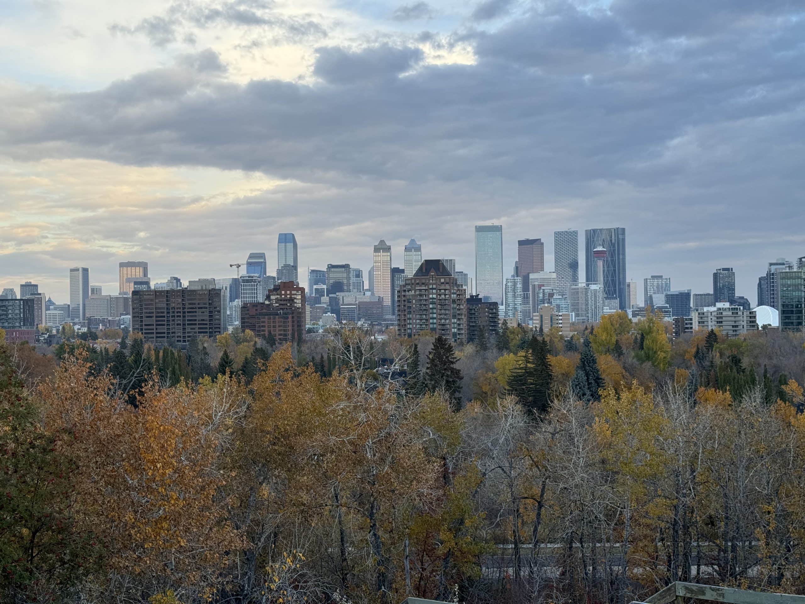 Parkhill, Calgary, with modern infill homes and stunning views.