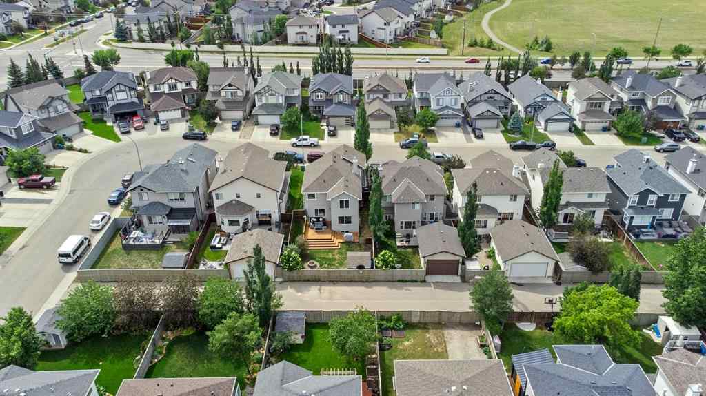 An aerial view of Airdrie AB.