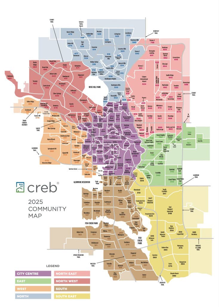 Calgary's community map