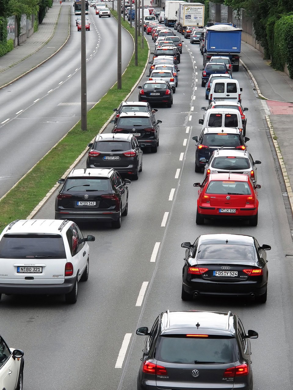 Traffic jam picture.