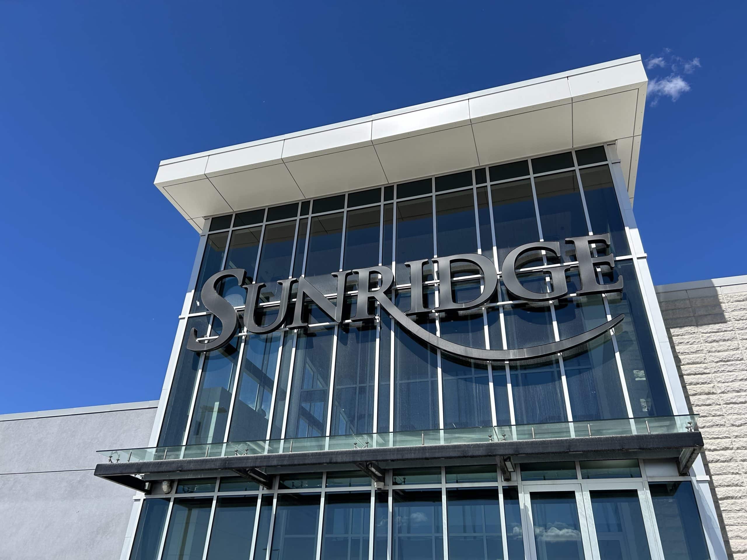 An image of the Sunridge mall entrance in NE Calgary.