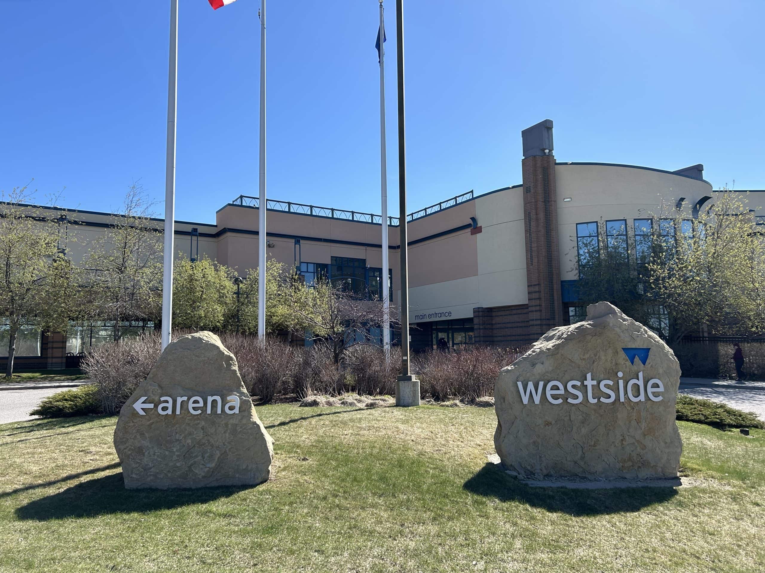 Front entrance of the Westside Recreation Centre.