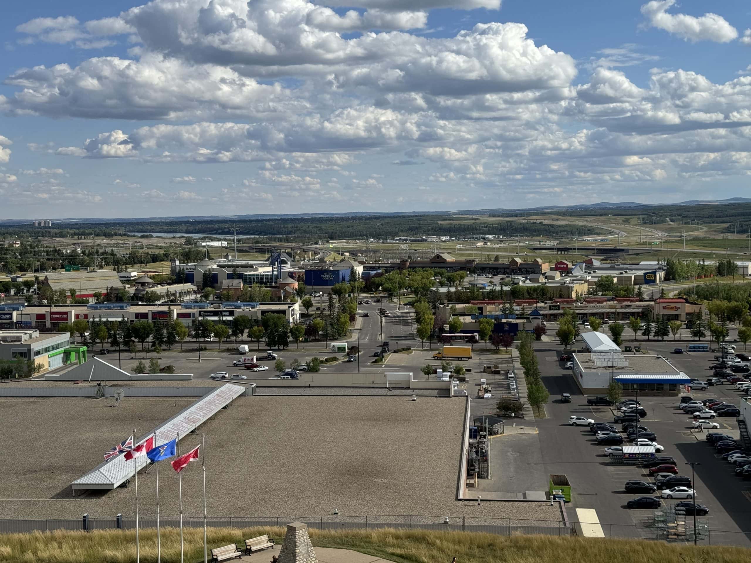 View of Westhills Shopping Centre in West Calgary with boutique shops and lifestyle services