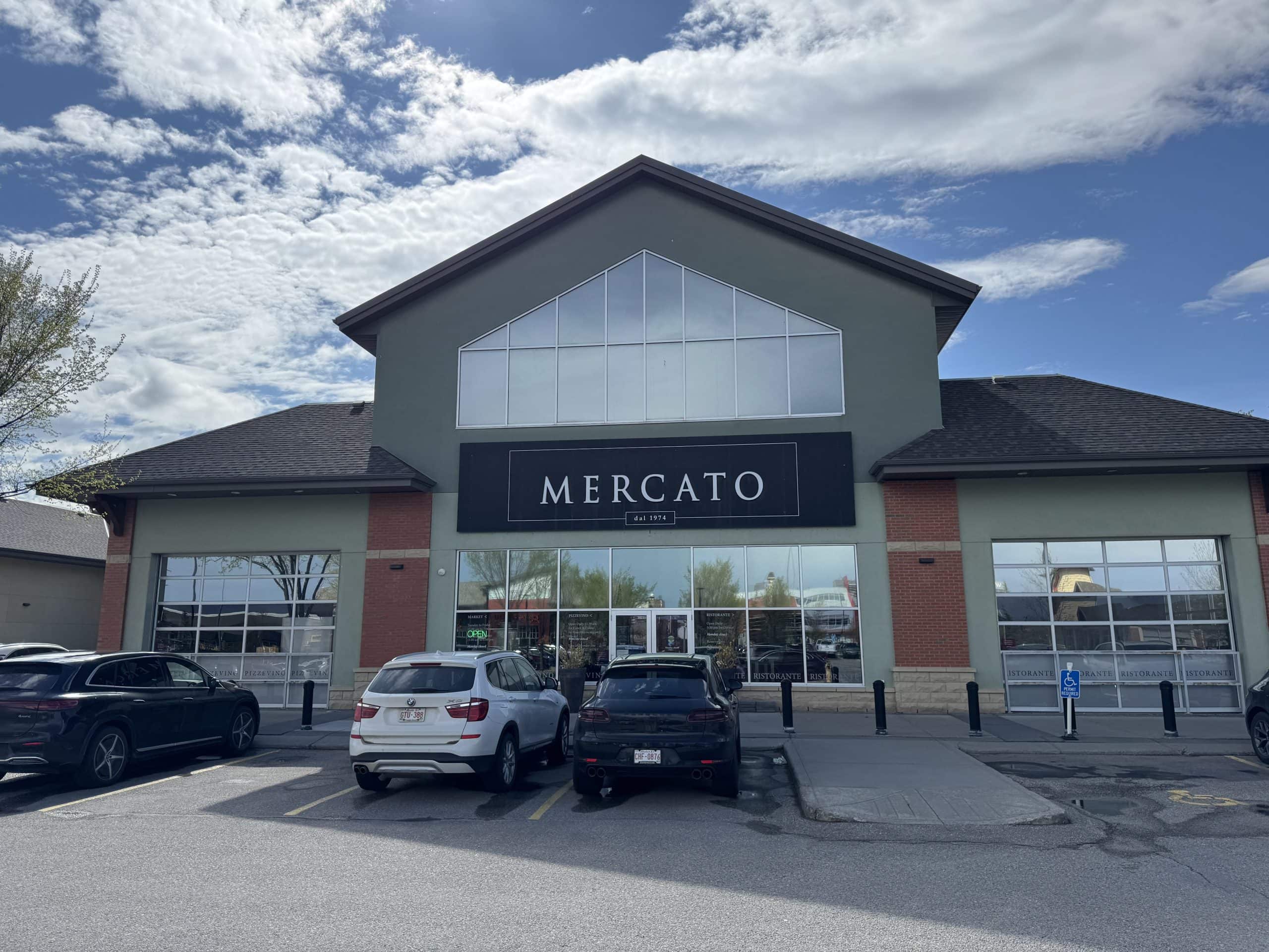 Exterior of Mercato West, a gourmet Italian restaurant located in West Springs.