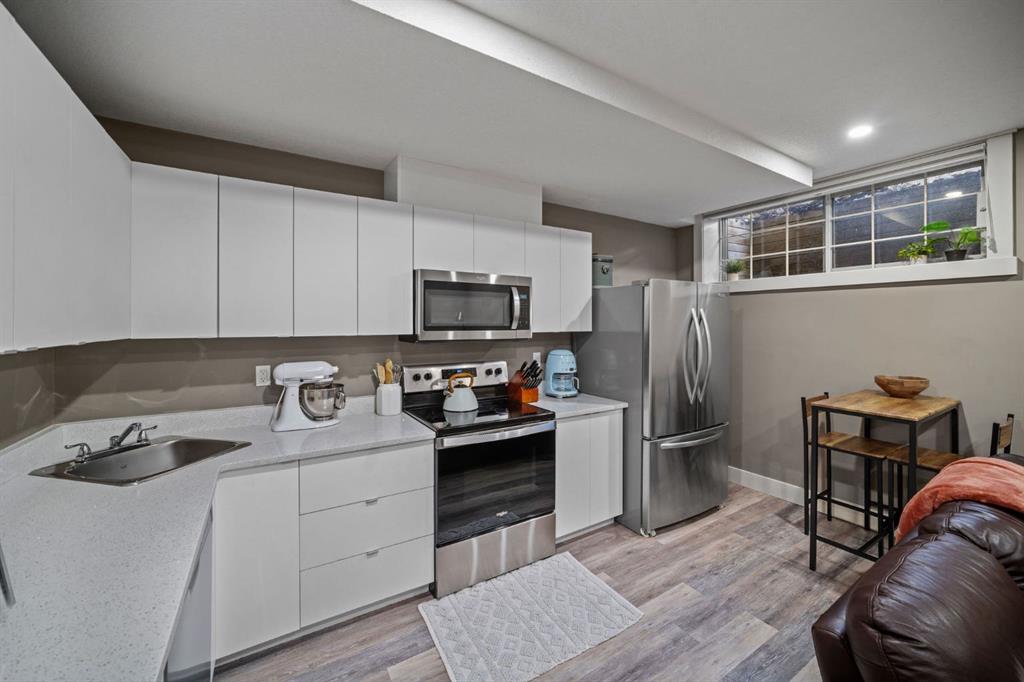 A picture of a brand new suited basement in a two story duplex in the neighbourhood of Montgomery, Calgary.