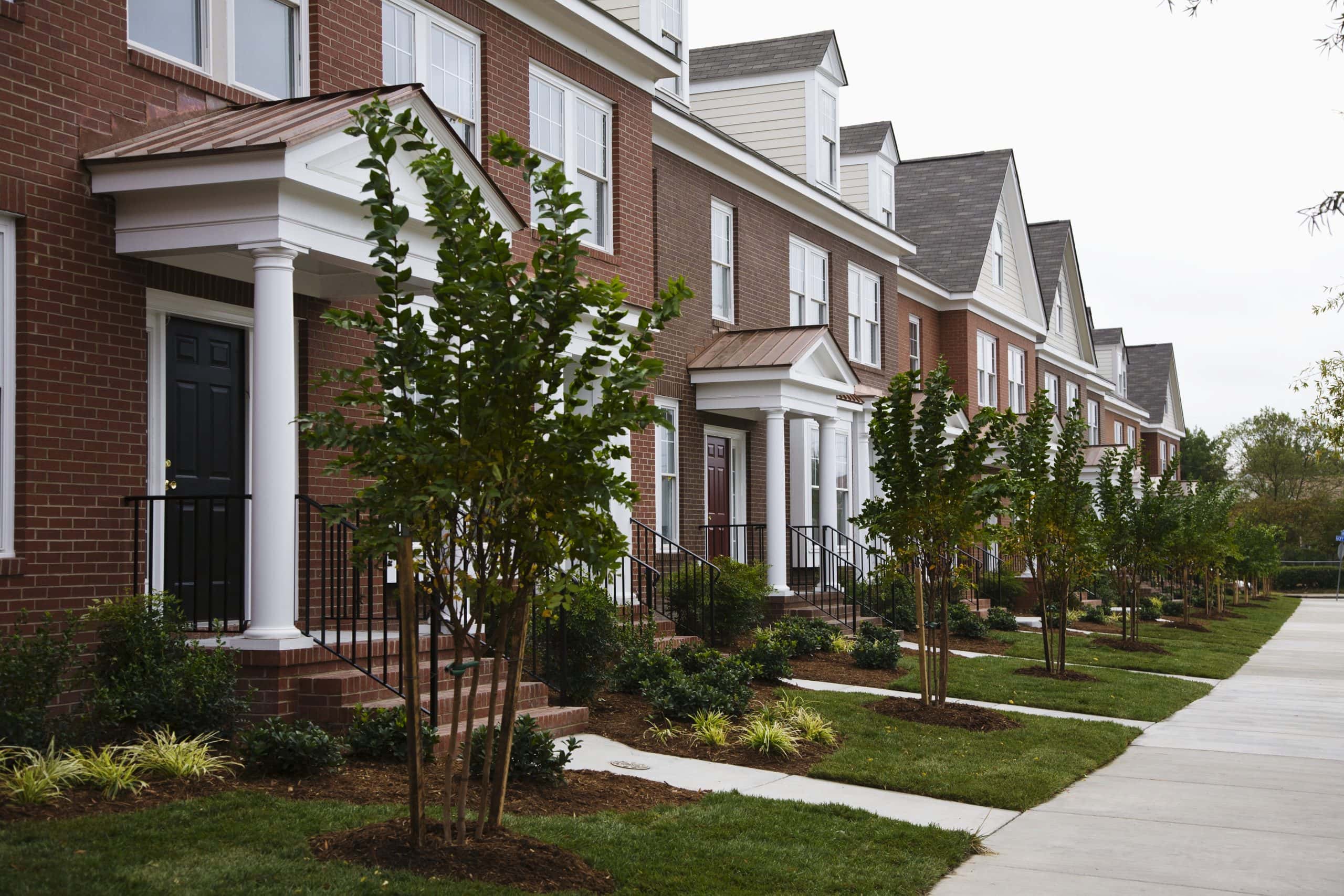 Rows Of New Townhomes in Calgary