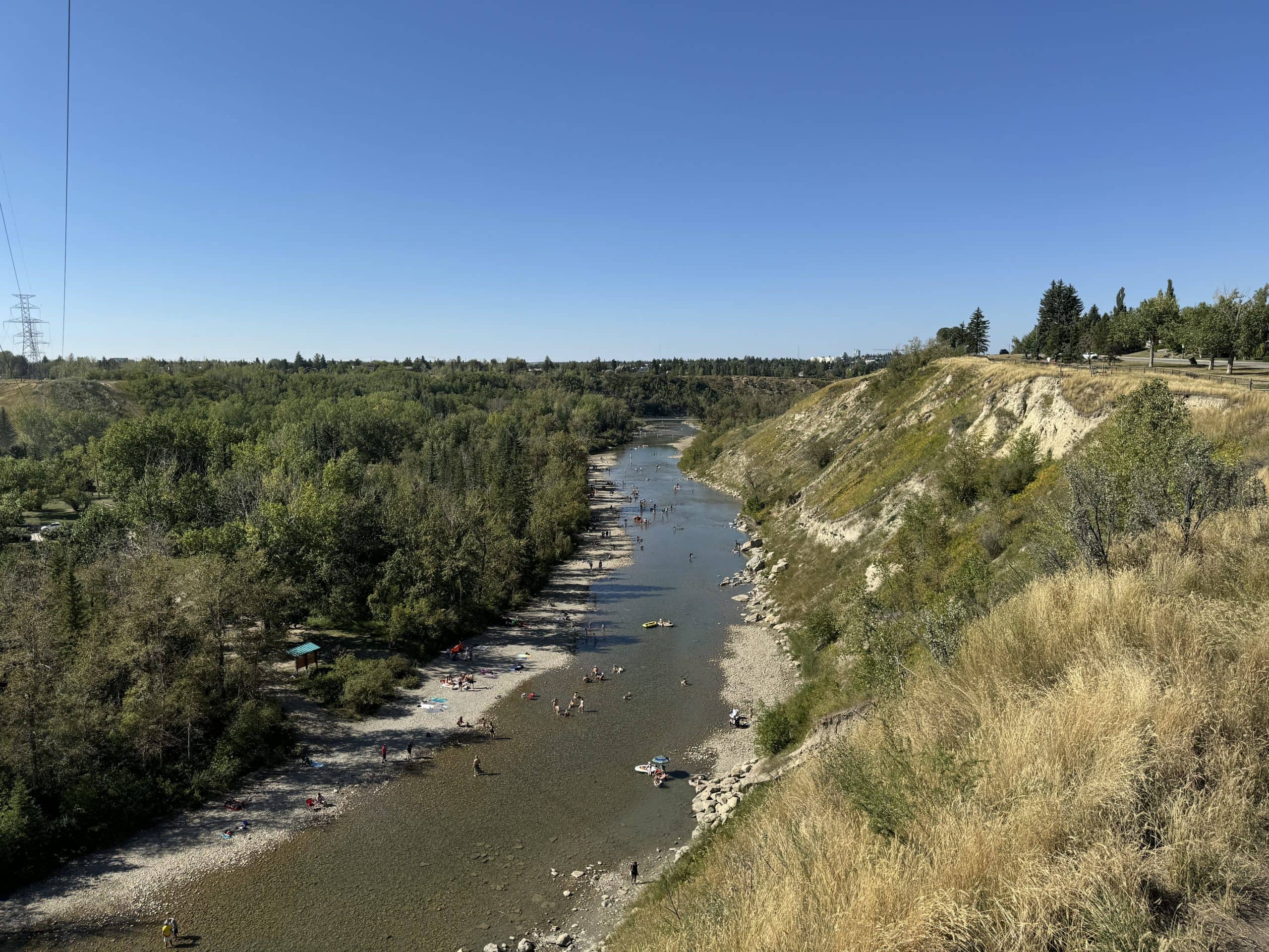 View overlooking the Elbow River valley in Calgary, a major reason luxury homes along Britannia Drive command some of the city’s highest price points.