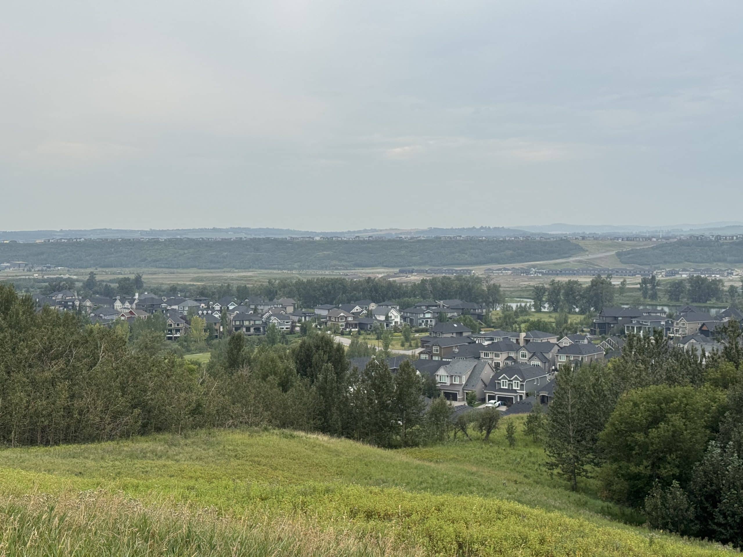 Cranston's Riverstone in southeast Calgary, overlooking the Bow River valley and surrounding natural green space.