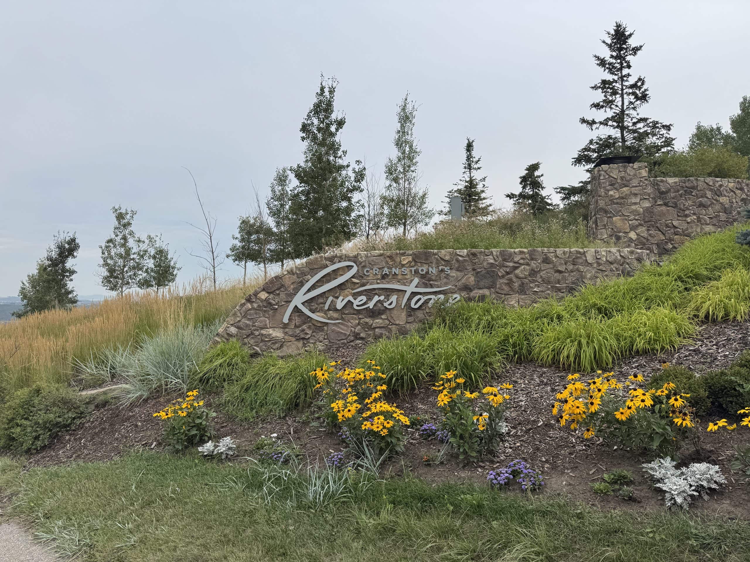 Cranston's Riverstone in southeast Calgary, overlooking the Bow River valley and surrounding natural green space.