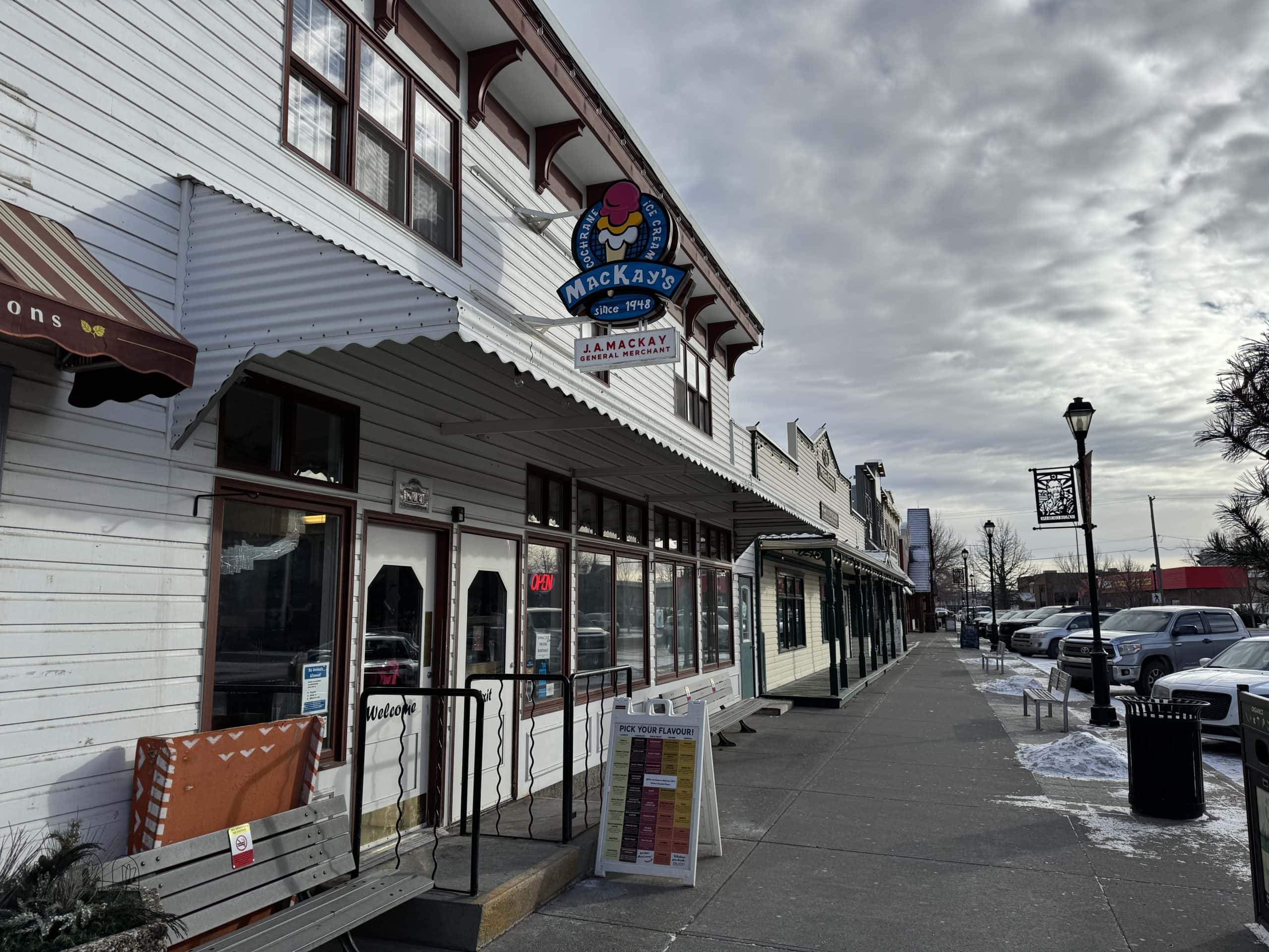 MacKay’s Ice Cream in downtown Cochrane, Alberta.